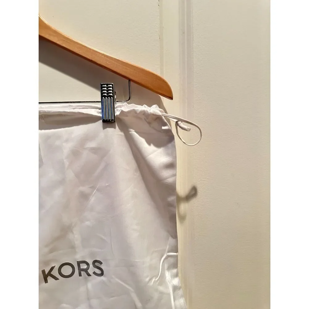 Michael Kors with Logo White Satin Drawstring Dust Bag 18x18